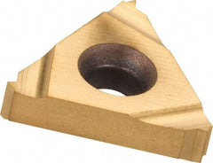 Carmex - 16ER External Right Hand 27 NPTF Laydown Threading Insert - Grade P25C, TiN Coated Carbide - USA Tool & Supply