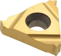 Carmex - 16ER External Right Hand 18 NPTF Laydown Threading Insert - Grade MXC, TiN Coated Carbide - USA Tool & Supply
