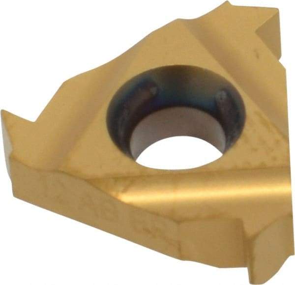 Carmex - 16ER External Right Hand 12 American Buttress Laydown Threading Insert - Grade P25C, TiN Coated Carbide - USA Tool & Supply