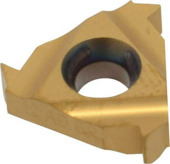 Carmex - 16ER External Right Hand 12 American Buttress Laydown Threading Insert - Grade P25C, TiN Coated Carbide - USA Tool & Supply