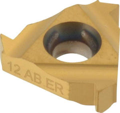 Carmex - 16ER External Right Hand 12 American Buttress Laydown Threading Insert - Grade MXC, TiN Coated Carbide - USA Tool & Supply
