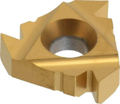 Carmex - 22ER External Right Hand 6 American Buttress Laydown Threading Insert - Grade MXC, TiN Coated Carbide - USA Tool & Supply