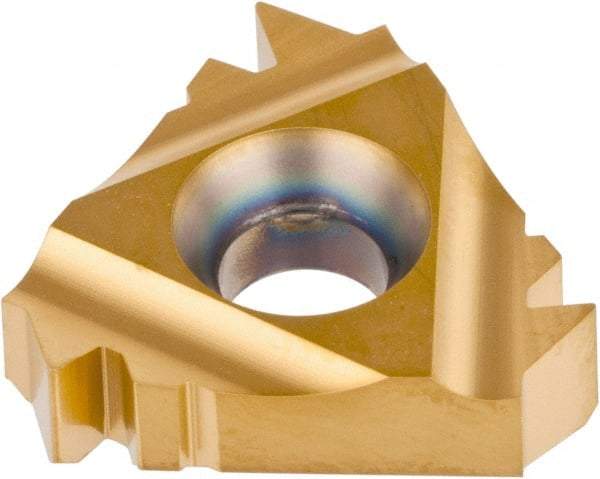 Carmex - 22IR Internal Right Hand 8 American Buttress Laydown Threading Insert - Grade MXC, TiN Coated Carbide - USA Tool & Supply