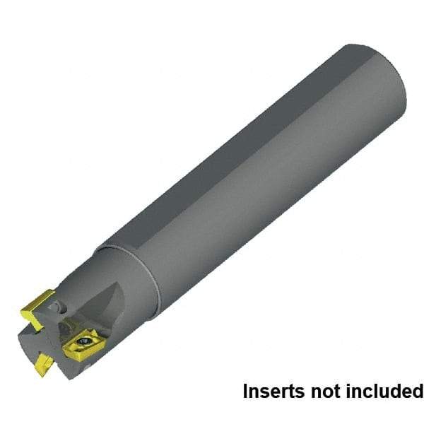 Kennametal - 1" Cut Diam, 1" Shank Diam, 8" OAL, Indexable Square Shoulder End Mill - Cylindrical Shank, 0° Lead Angle - USA Tool & Supply
