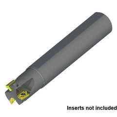 Kennametal - 1" Cut Diam, 1" Shank Diam, 8" OAL, Indexable Square Shoulder End Mill - Cylindrical Shank, 0° Lead Angle - USA Tool & Supply