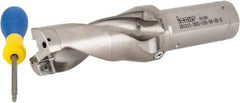 Iscar - 2.63" Max Drill Depth, 2xD, 1-5/16" Diam, Indexable Insert Drill - 2 Inserts, 1-1/4" Shank Diam, Straight Shank - USA Tool & Supply