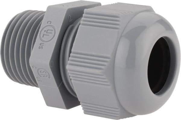 Thomas & Betts - 1/2" Trade, Nylon Threaded Straight Liquidtight Conduit Cable Gland - Noninsulated - USA Tool & Supply