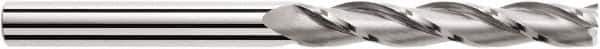SGS - 12mm, 75mm LOC, 12mm Shank Diam, 150mm OAL, 3 Flute, Solid Carbide Square End Mill - Single End, TiN Finish, Spiral Flute, 30° Helix, Centercutting, Right Hand Cut, Right Hand Flute, Series 5XLM - USA Tool & Supply