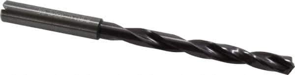 Guhring - 6.5mm, 140° Point, Solid Carbide Taper Length Drill Bit - TiAlN Finish, 66mm Flute Length, 106mm OAL, Series 5512 - USA Tool & Supply