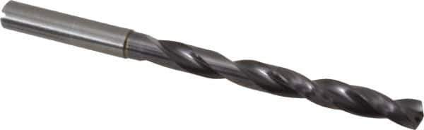 Guhring - 7.5mm, 140° Point, Solid Carbide Taper Length Drill Bit - TiAlN Finish, 76mm Flute Length, 116mm OAL, Series 5512 - USA Tool & Supply