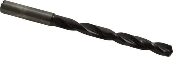 Guhring - 10.5mm, 140° Point, Solid Carbide Taper Length Drill Bit - TiAlN Finish, 106mm Flute Length, 155mm OAL, Series 5512 - USA Tool & Supply