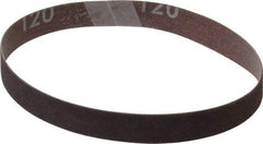 Norton - 1/2" Wide x 12" OAL, 120 Grit, Aluminum Oxide Abrasive Belt - Aluminum Oxide, Fine, Coated, X Weighted Cloth Backing, Series R283 - USA Tool & Supply