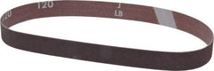 Norton - 3/4" Wide x 20-1/2" OAL, 120 Grit, Aluminum Oxide Abrasive Belt - Aluminum Oxide, Fine, Coated, Cloth Backing, Series R283 - USA Tool & Supply