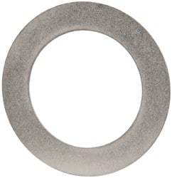 Made in USA - 0.02" Thick, 1" Inside x 1-1/2" OD, Round Shim - 7/8" Screw, Uncoated 316 Stainless Steel - USA Tool & Supply