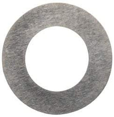 Made in USA - 0.1mm Thick, 8mm Inside x 14mm OD, Round Shim - 1/4" Screw, Uncoated 302/304 Stainless Steel - USA Tool & Supply