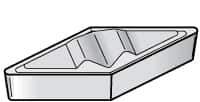 Kennametal - VPGR334, KC730 Grade Carbide Profiling Insert - TiN Finish, 35° Incl Angle, Diamond, 0.6539" Side Length, 3/16" Thick, 1/16" Corner Radius, 3/8" Inscribed Circle - USA Tool & Supply