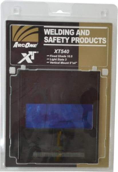 ArcOne - 4-1/2" Wide x 5-1/4" High, Lens Shade 3 to 10, Auto-Darkening Lens - 0.2" Thick, Green, Vertical Mount - USA Tool & Supply