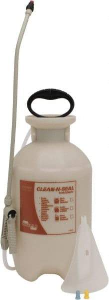 Chapin - 2 Gal Chemical Safe Garden Hand Sprayer - Use with Cleaners, Polyethylene Tank, Funnel Mouth, Reinforced Hose, For Deck & Yard Applications - USA Tool & Supply