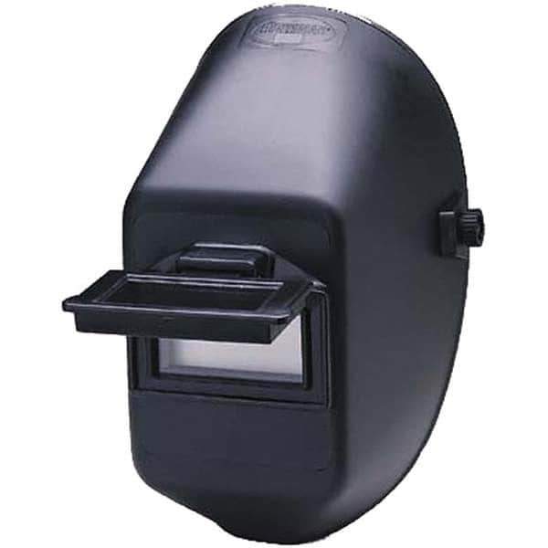 Jackson Safety - 4-1/4" Window Width x 2" Window Height, 10 Shade Fixed Shade Lens, Front Lift Welding Helmet - Black Plastic Green Lens - USA Tool & Supply