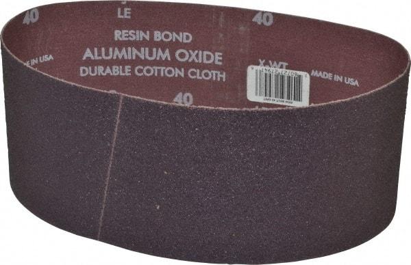 Norton - 4" Wide x 24" OAL, 40 Grit, Aluminum Oxide Abrasive Belt - Aluminum Oxide, Coarse, Coated, X Weighted Cloth Backing, Series R228 - USA Tool & Supply