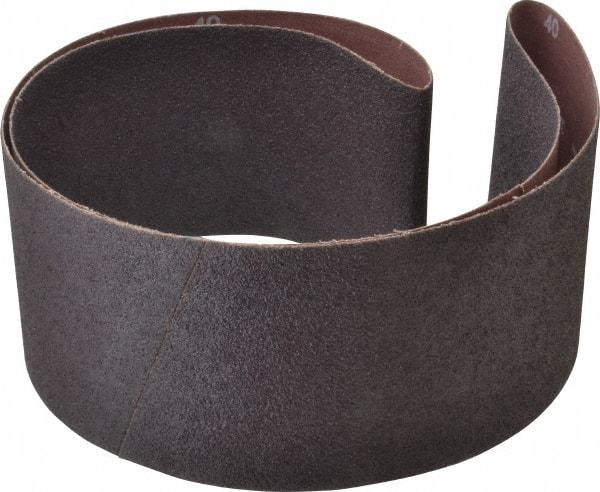 Norton - 4" Wide x 54" OAL, 40 Grit, Aluminum Oxide Abrasive Belt - Aluminum Oxide, Coarse, Coated, X Weighted Cloth Backing, Series R228 - USA Tool & Supply