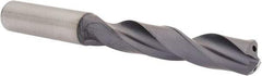Kennametal - 33/64" 140° Solid Carbide Jobber Drill - TiAlN Finish, Right Hand Cut, Spiral Flute, Straight Shank, 4.8819" OAL, Standard Point - USA Tool & Supply