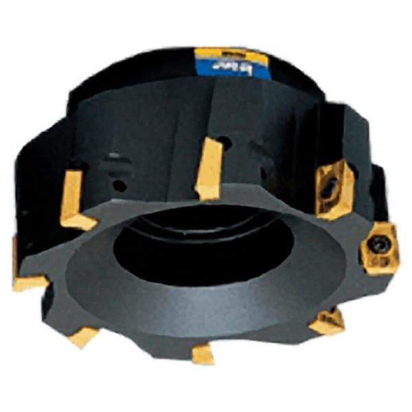 Iscar - 8 Inserts, 6" Cut Diam, 2" Arbor Diam, 0.56" Max Depth of Cut, Indexable Square-Shoulder Face Mill - 0/90° Lead Angle, 2.38" High, ADCT/ADCR/ADKR/ADKT/ADMT/HM90ADCT/HM90ADKT/HM90ADKW 1505 Insert Compatibility, Series HM90 - USA Tool & Supply