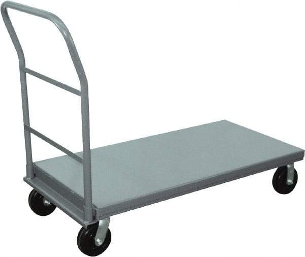 Jamco - 3,000 Lb Capacity Platform Truck - Steel Deck, 72" OAW, 10" Platform Height, Phenolic Casters - USA Tool & Supply