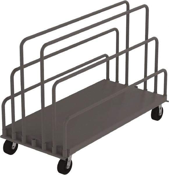 Jamco - 2,000 Lb Capacity Adjustable Sheet & Panel Truck - Steel Deck, 60" OAW, 9" Platform Height - USA Tool & Supply