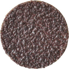 Made in USA - 1" Diam, 40 Grit Aluminum Oxide Adhesive PSA Disc - Coarse Grade, Black & White, Cloth Backing, Flexible - USA Tool & Supply