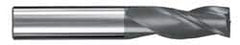 SGS - 11/16", 1-3/8" LOC, 3/4" Shank Diam, 4" OAL, 3 Flute, Solid Carbide Square End Mill - USA Tool & Supply