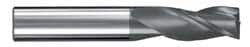 SGS - 31/64", 1" LOC, 1/2" Shank Diam, 3" OAL, 3 Flute, Solid Carbide Square End Mill - USA Tool & Supply