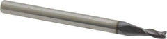 SGS - 3/32", 9/32" LOC, 1/8" Shank Diam, 1-1/2" OAL, 3 Flute, Solid Carbide Square End Mill - Single End, AlTiN Finish, Spiral Flute, 30° Helix, Centercutting, Right Hand Cut, Right Hand Flute, Series 5 - USA Tool & Supply