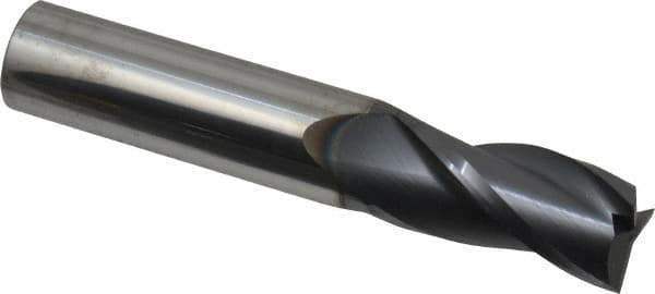 SGS - 5/8", 1-1/4" LOC, 5/8" Shank Diam, 3-1/2" OAL, 3 Flute, Solid Carbide Square End Mill - Single End, AlTiN Finish, Spiral Flute, 30° Helix, Centercutting, Right Hand Cut, Right Hand Flute, Series 5 - USA Tool & Supply