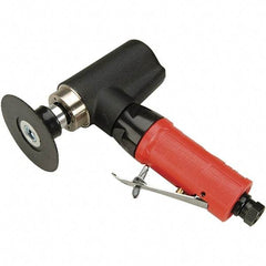 Autobrade Red - 3" Max Disc, 20,000 RPM, Pneumatic Handheld Disc Sander - 22 CFM, 1/4 NPT Inlet, 0.5 hp, 90 psi - USA Tool & Supply