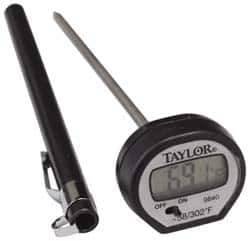 Taylor - -40 to 302°F Pocket Digital Thermometer - LCD Display, 1.5 Volts - USA Tool & Supply