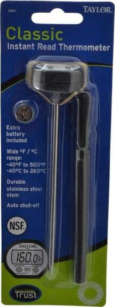 Taylor - -58 to 500°F Extended Pocket Digital Thermometer - LCD Display, 1.5 Volts - USA Tool & Supply