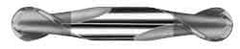 SGS - 7/16" Diam, 9/16" LOC, 2 Flute Solid Carbide Ball End Mill - AlTiN Finish, Double End, 2-3/4" OAL, 7/16" Shank Diam, Spiral Flute - USA Tool & Supply