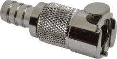 CPC Colder Products - 3/8" Inside Tube Diam, Brass, Quick Disconnect, Hose Barb Inline Coupling Body - 250 Max psi, -40 to 175°F, 1.87" OAL x 0.75" Overall Height, Chrome Plated - USA Tool & Supply