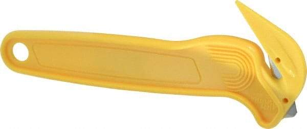 PHC - Fixed Film Cutter - Yellow Plastic Handle, 1 Blade Included - USA Tool & Supply