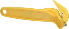 PHC - Fixed Film Cutter - Yellow Plastic Handle, 1 Blade Included - USA Tool & Supply