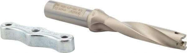 Iscar - 0.551 to 0.567" Diam, 5xD, 2-3/4" Max Depth, 5/8" Shank Diam, 5.4" OAL, Replaceable Tip Drill - IDI-SG, IDI-SK Insert, DCM Toolholder, Series ChamDrill - USA Tool & Supply