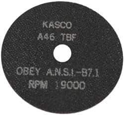 Made in USA - 7" Aluminum Oxide Cutoff Wheel - 1/16" Thick, 5/8" Arbor, 8,723 Max RPM, Use with Stationary Tools - USA Tool & Supply
