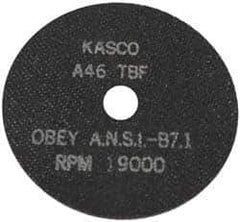 Made in USA - 7" Aluminum Oxide Cutoff Wheel - 1/16" Thick, 5/8" Arbor, 8,723 Max RPM, Use with Stationary Tools - USA Tool & Supply