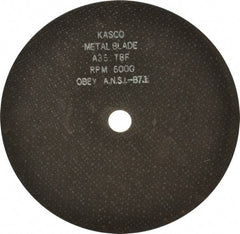 Made in USA - 9" 36 Grit Aluminum Oxide Cutoff Wheel - 1/8" Thick, 7/8" Arbor, 6,000 Max RPM, Use with Angle Grinders - USA Tool & Supply