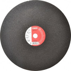 Made in USA - 16" 36 Grit Aluminum Oxide Cutoff Wheel - 5/32" Thick, 1" Arbor, 3,820 Max RPM, Use with Stationary Tools - USA Tool & Supply
