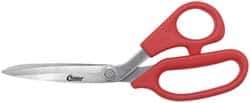 Clauss - 3-1/4" LOC, 8" OAL Stainless Steel Standard Shears - Ambidextrous, Plastic Offset Handle, For General Purpose Use - USA Tool & Supply