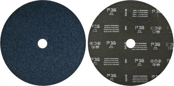 Camel Grinding Wheels - 9" Diam 7/8" Hole 36 Grit Fiber Disc - Very Coarse Grade, Zirconia Alumina, 6,600 Max RPM - USA Tool & Supply
