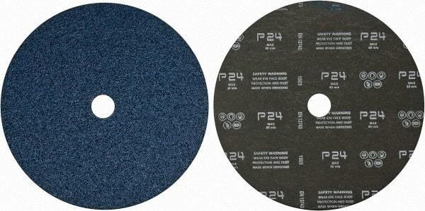 Camel Grinding Wheels - 9" Diam 7/8" Hole 24 Grit Fiber Disc - Very Coarse Grade, Zirconia Alumina, 6,600 Max RPM - USA Tool & Supply