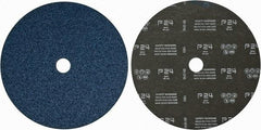 Camel Grinding Wheels - 9" Diam 7/8" Hole 24 Grit Fiber Disc - Very Coarse Grade, Zirconia Alumina, 6,600 Max RPM - USA Tool & Supply